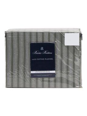 BROOKS BROTHERS Striped Flannel Sheet Set
